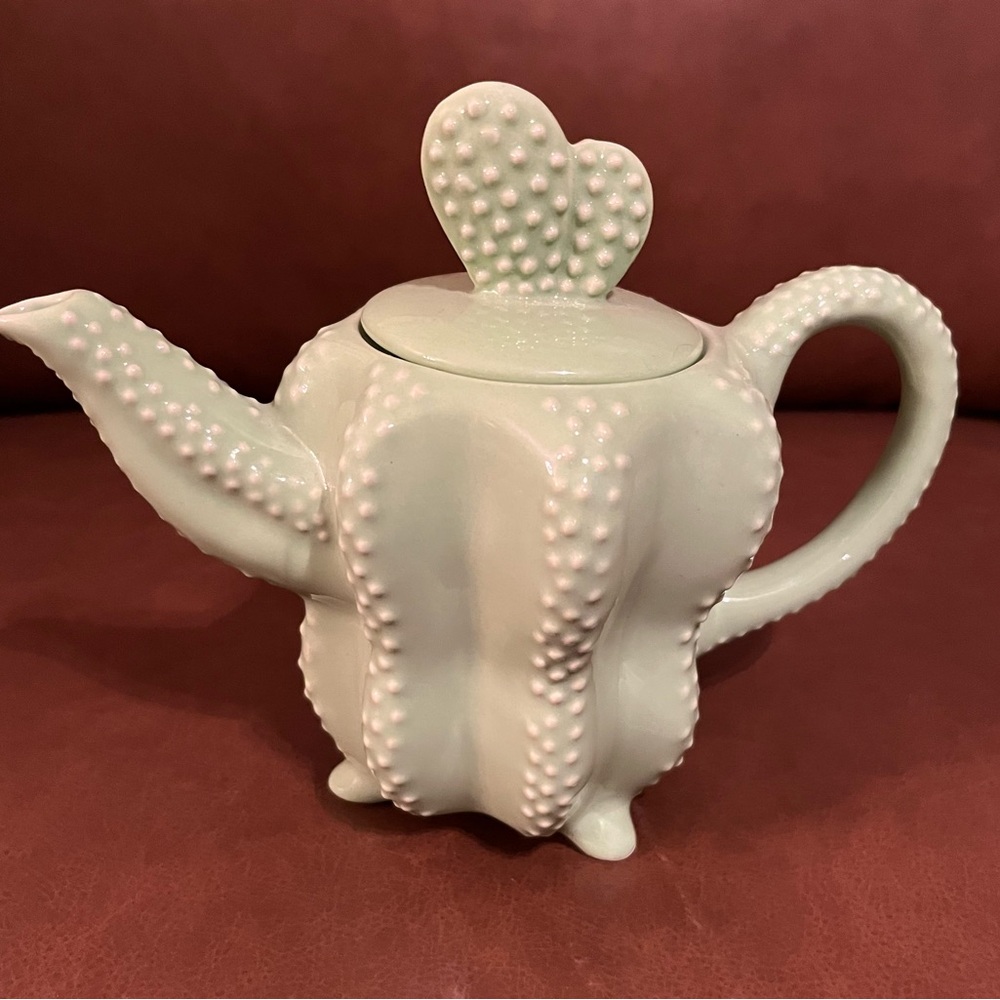 Grace Fine Porcelain Mint Green Cactus Teapot